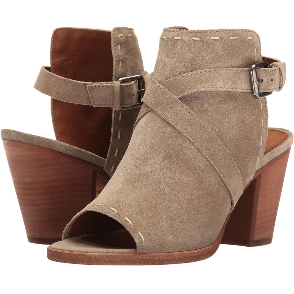 FRYE Women's Dani Pickstitch Shield Heeled Sandal